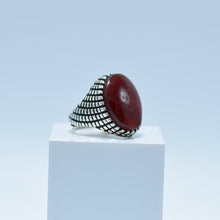 Lade das Bild in den Galerie-Viewer, Herrenring Karneol 925 Silber - Jemeni